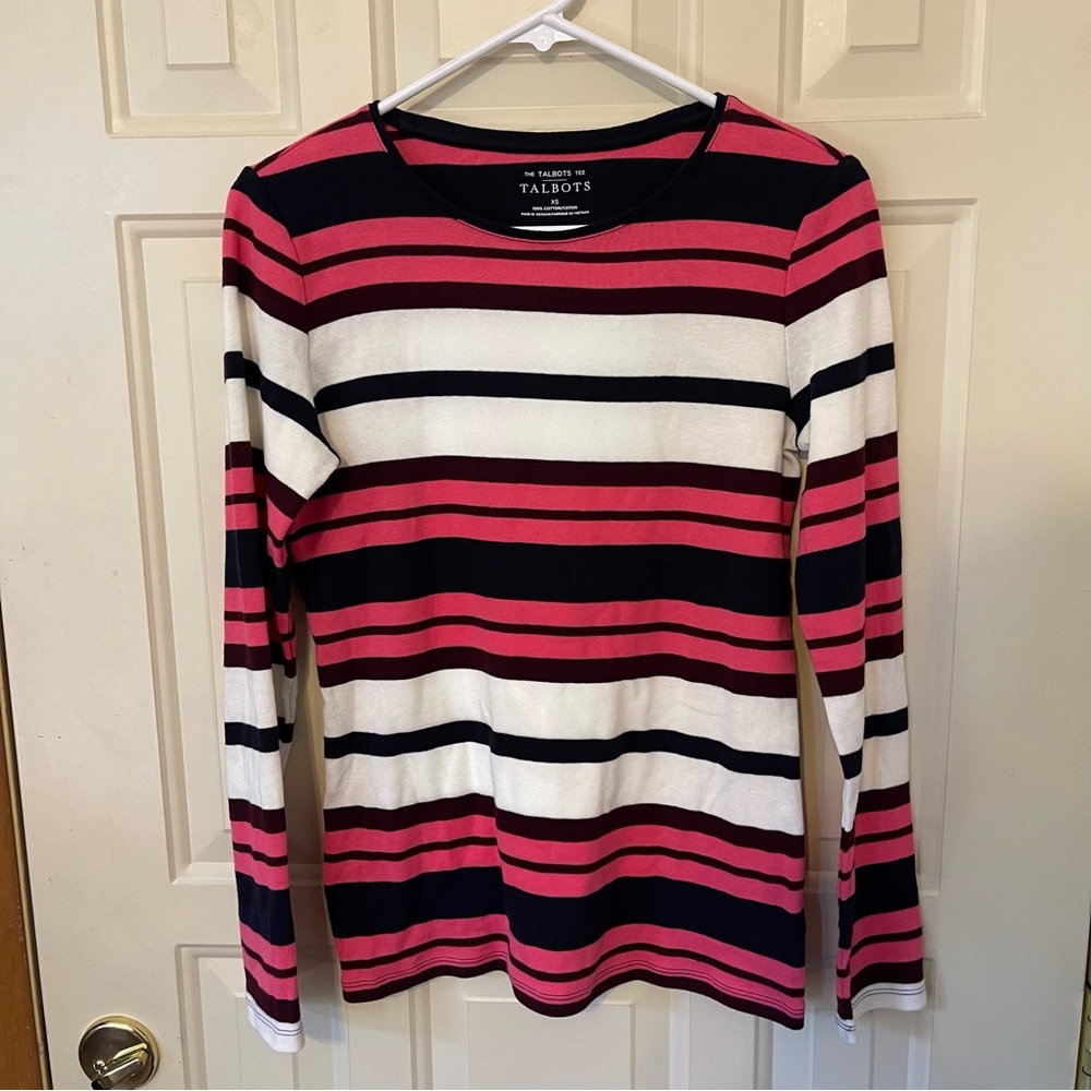 Talbots Long Sleeve Striped Top